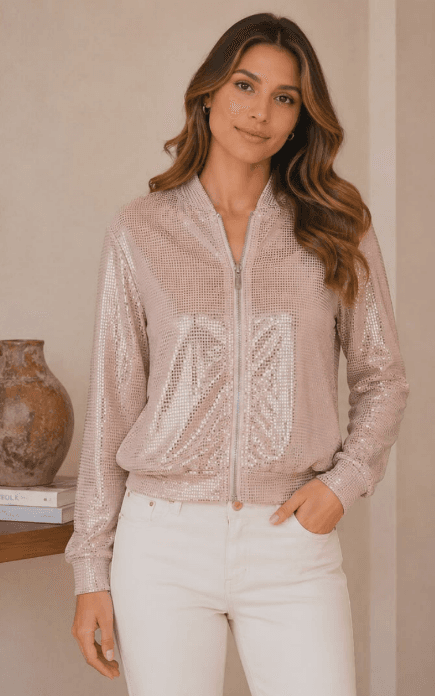 JAQUETA FEMININA M/L BRILHO