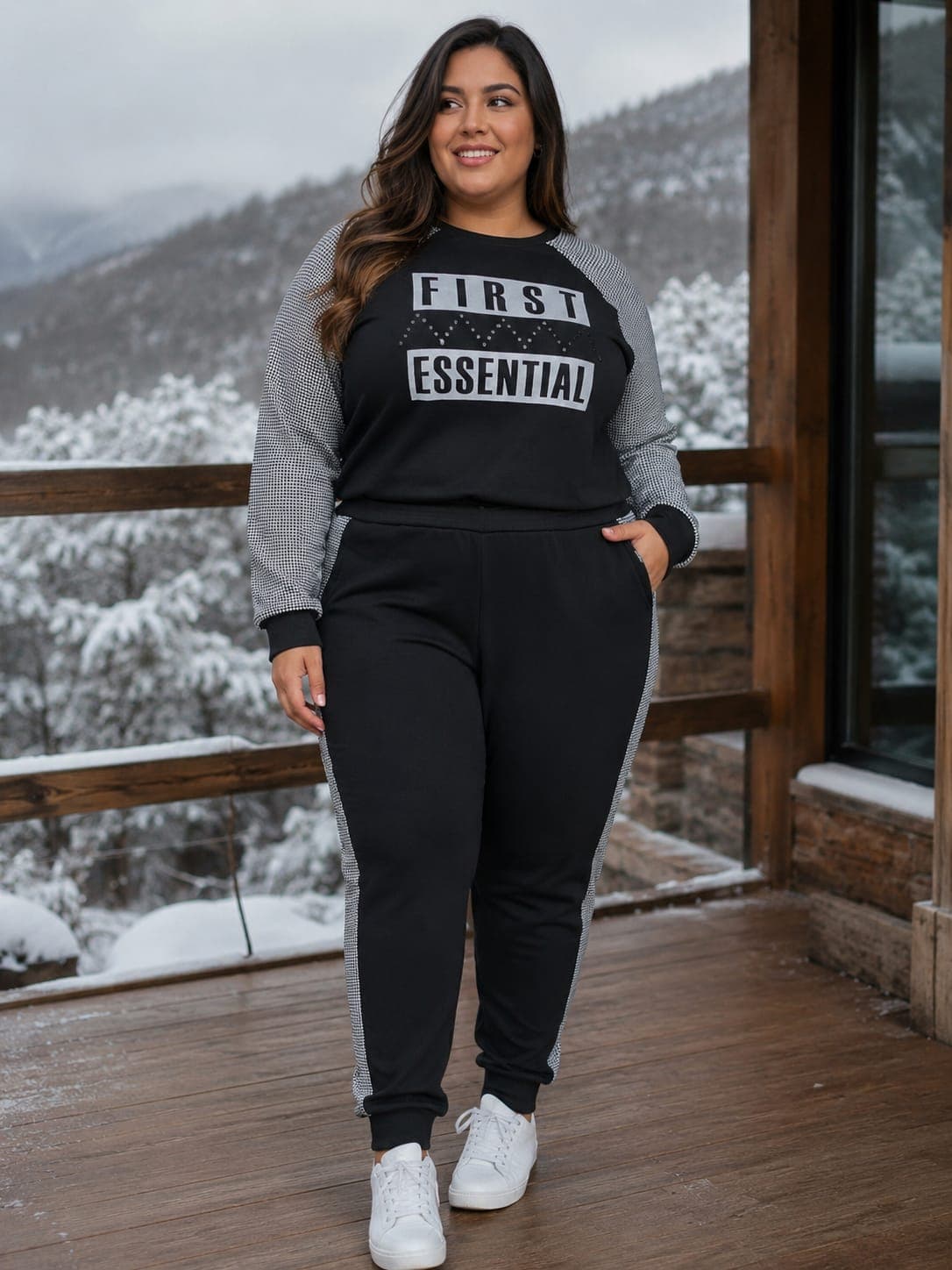CONJUNTO FEMININO MOLETOM PELUCIADO PLUS SIZE